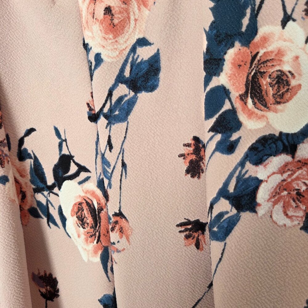 Emerald Sundae Blush Pink Floral Bodycon Dress Size L/M - Picture 6 of 9